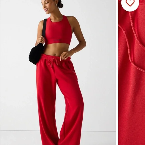 NEW Fabletics Cozy Fleece Sweat Set: Hoodie & Wide Leg Sweatpants - Picture 7 of 12